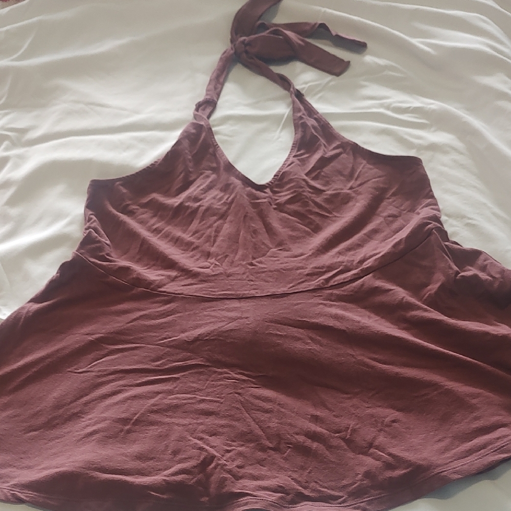 Torrid Burgundy Halter Tank Top